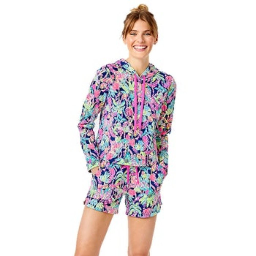 Lilly Pulitzer Pryce Hoodie Oyster Bay Navy Seen and Heard